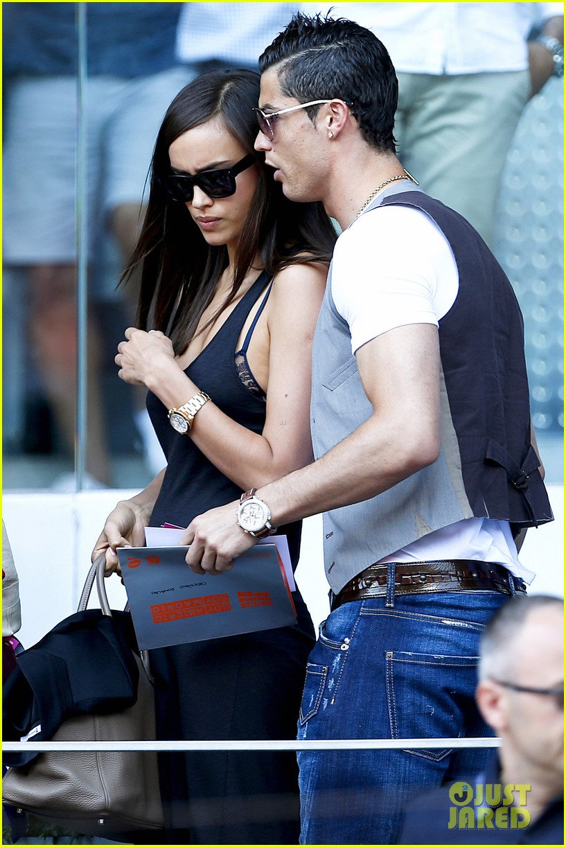 Full Sized Photo of cristiano ronaldo irina shayk madrid open game