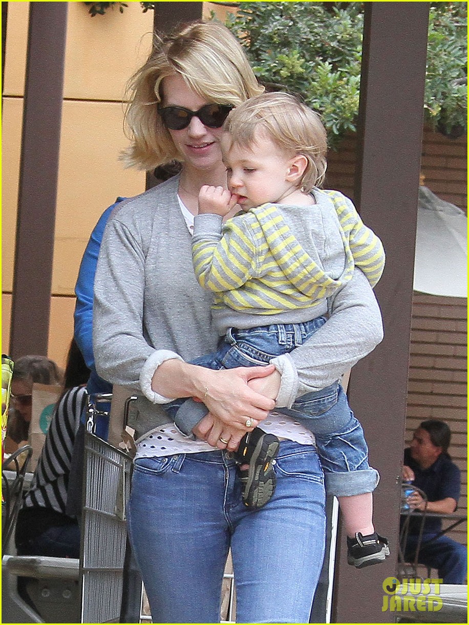 Baby Xander Grabs January Jones' Sunglasses Off Her Face! Photo