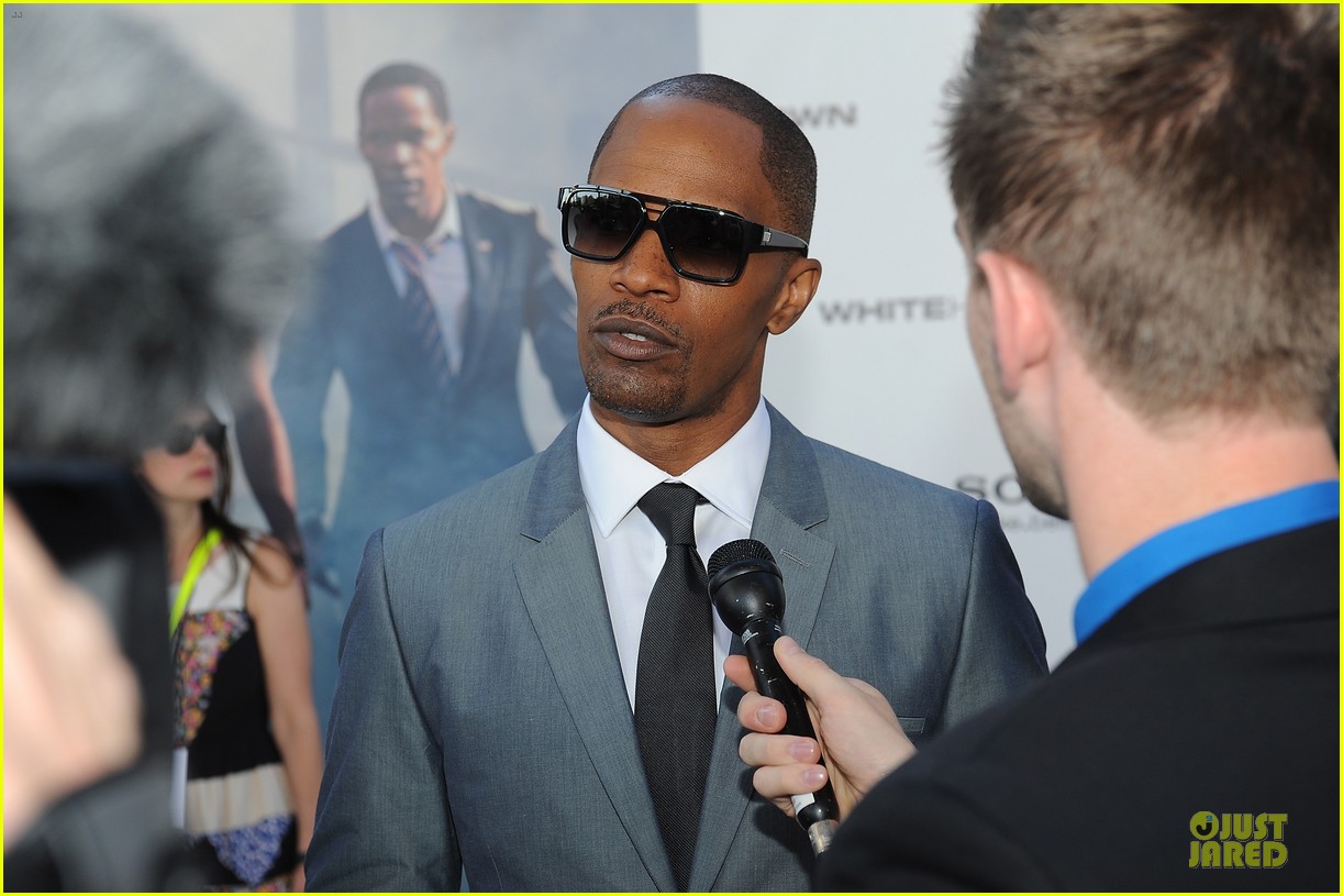 Jamie Foxx and Channing Tatum At WHite House Down Screening Lipstick Alley
