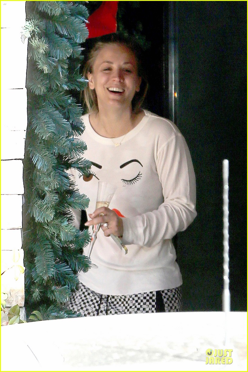 Full Sized Photo of kaley cuoco surprises parents with lexus christmas