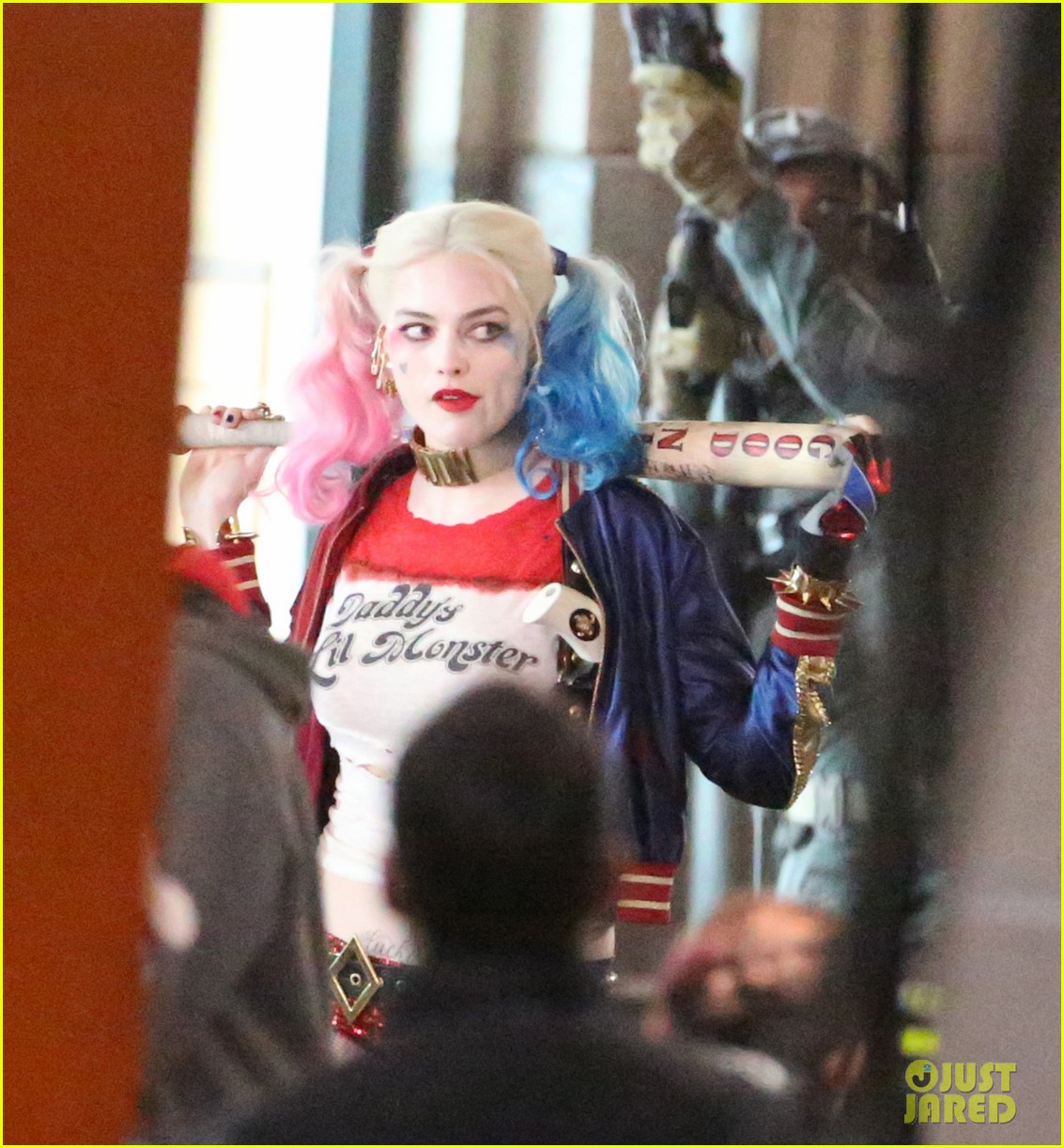 'Suicide Squad' Cast Seen on Set in Costume Harley Quinn, Deadshot