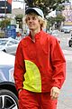 justin bieber red jacket pants 30