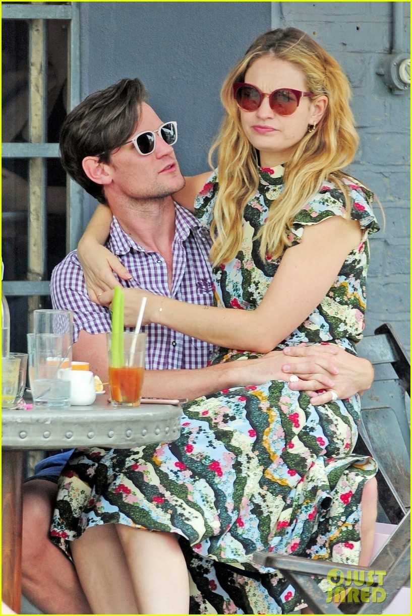 Full Sized Photo of lily james boyfriend matt smith flaunt pda london 66 Photo 4121211 Just