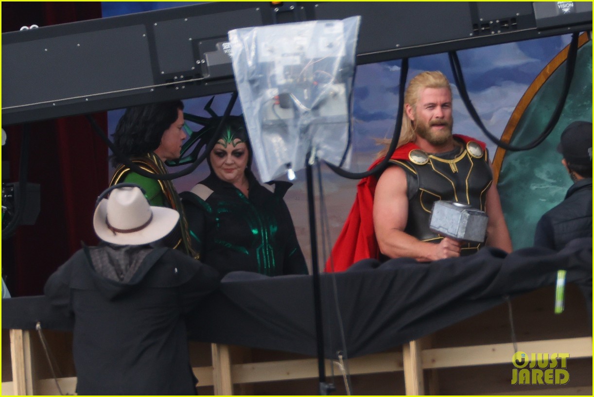 Full Sized Photo of melissa mccarthy matt damon thor love thunder set