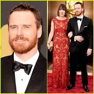 Michael Fassbender Takes His Mom to the Oscars 2014