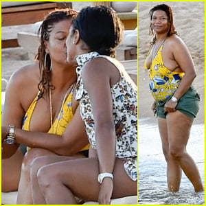 PHOTO: Queen Latifah And Her Girlfriend Share A Kiss During Romantic Getaway 3