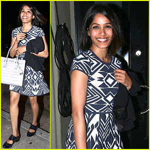 Freida Pinto Knows How to Dress For Dinner at Craig's