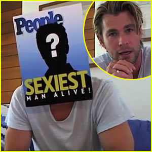 Watch Chris Hemsworth Reveal Himself as Sexiest Man Alive!