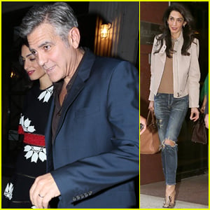 George & Amal Clooney Dine in NYC With Her Family