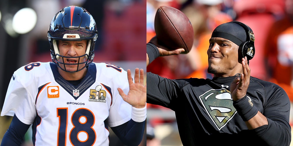 Peyton Manning & Cam Newton Prep for Super Bowl 2016 (Photos)