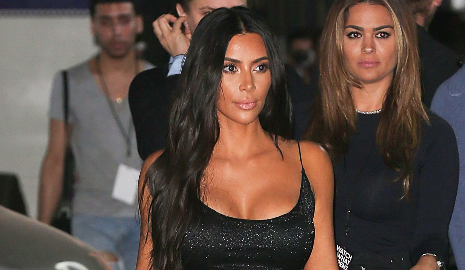 Kim Kardashian Is Glowing in Form-Fitting Dress for 'WWHL'