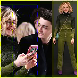 Kiernan Shipka & Noah Schnapp Sit Front Row at Fendi in ...