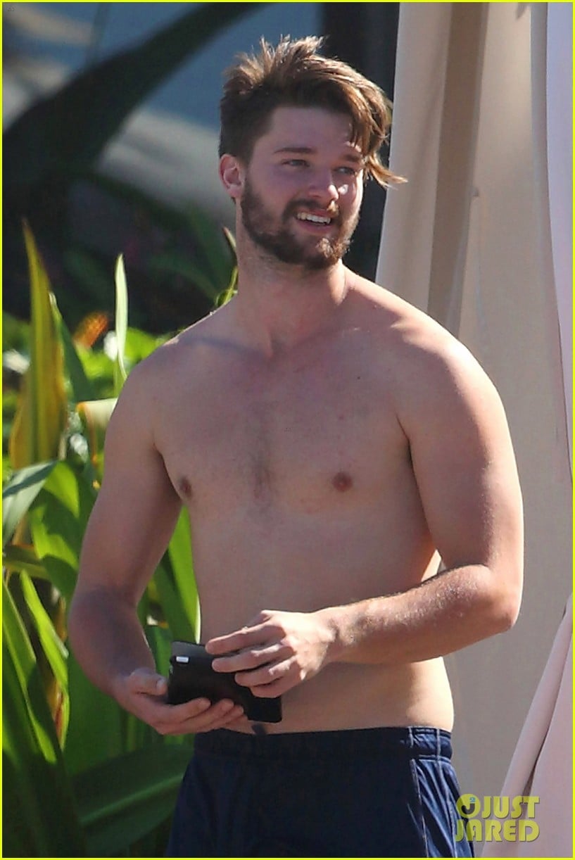 Full Sized Photo of patrick schwarzenegger goes shirtless after untrue